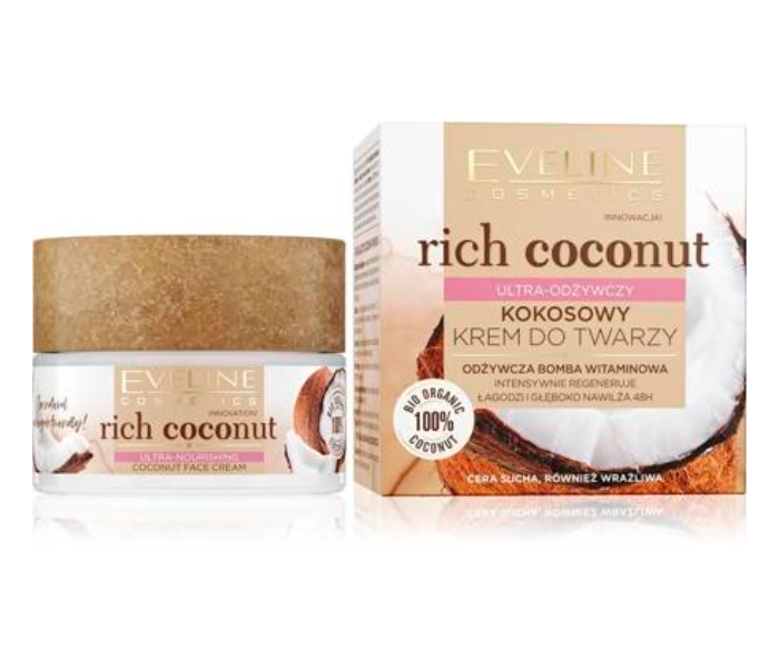 Eveline 67476 50ml Rich Coconut Ultra Nourishing Face Cream - Zoom Image