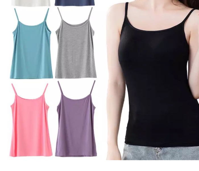 Modern and Comfort Pack Of 5 Women Spaghetti Strap Camisole Top - Assorted Color - Zoom Image 1