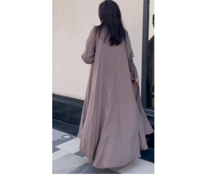 7394 Kayan High Quality Arab Fashion 58 Sized Abaya for Women - Beige  - Zoom Image 4