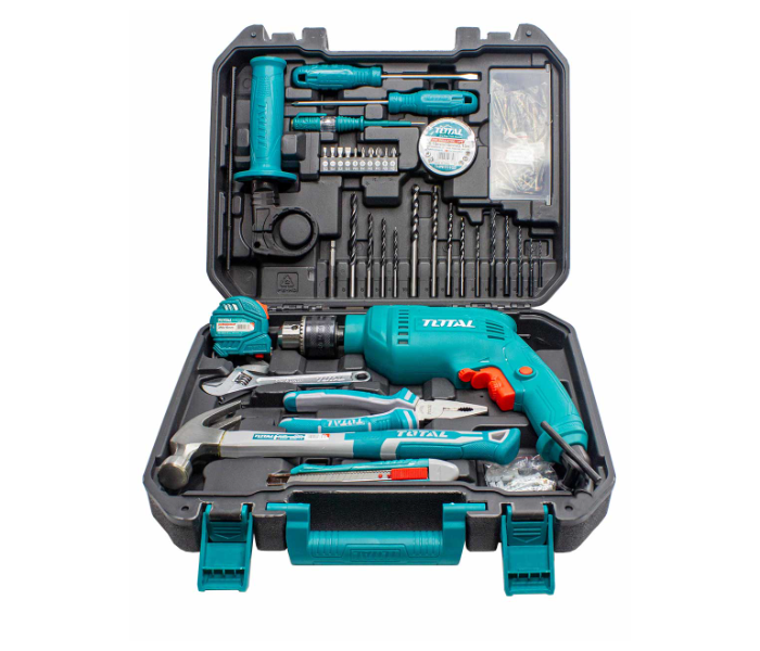 Total THKTHP1152 115 Pcs 680w Impact Drill Tools Set With Small Accessories Included - Blue - Zoom Image 1