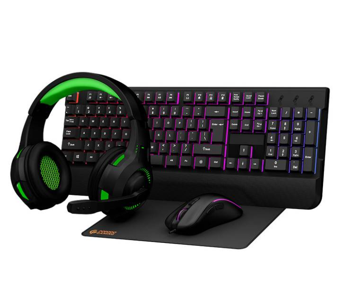 Porodo PDX213-BK 4 In 1 Keyboard Headphone Mouse and Mouse Pad Gaming Set - Black - Zoom Image 6