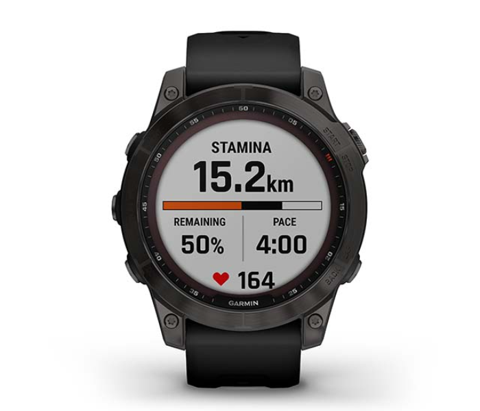 Garmin 010-02540-21 Fenix 7 Sapphire Solar Carbon Grey DLC Titanium with Black Band - Zoom Image 9