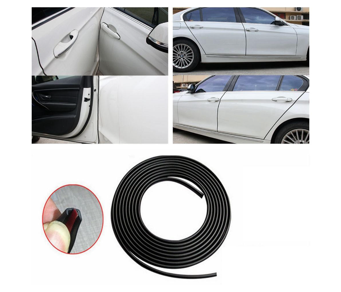 RMN 5Meter Universal Car Door Edge Guard - Black - Zoom Image 2