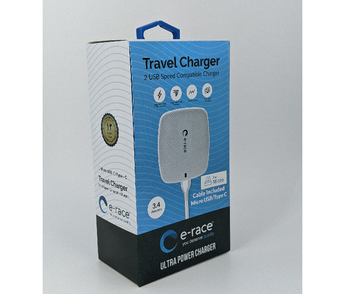 E-Race Micro Ultra Power Charger - White - Zoom Image 3