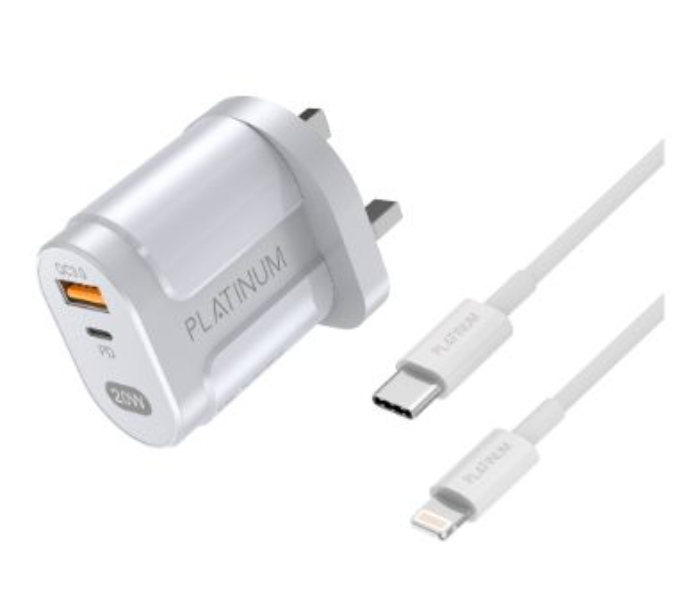 Platinum P-COMVPDLWH Vital Series PD Wall Charger and PD Cable C-L - White - Zoom Image 3