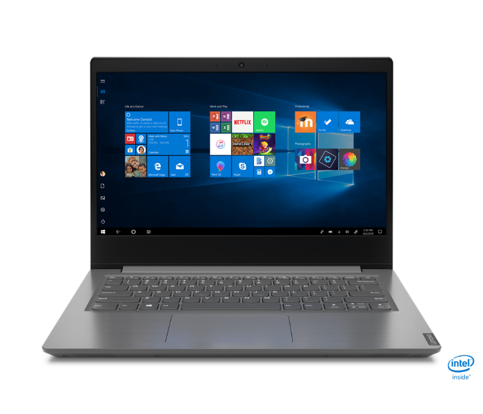 Lenovo V14-ILL 82C401EBAK 14Inch FHD Intel Core i3-1005G1 Processor 4GB RAM 1TB HDD Intel HD Graphics DOS with Free Bag - Grey - Zoom Image 1