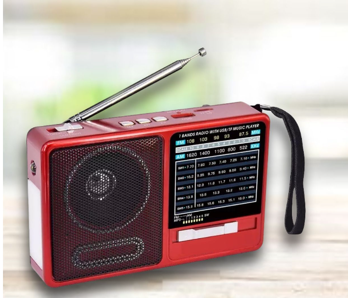 32224B Radio With USB and Music Player - Red - Zoom Image