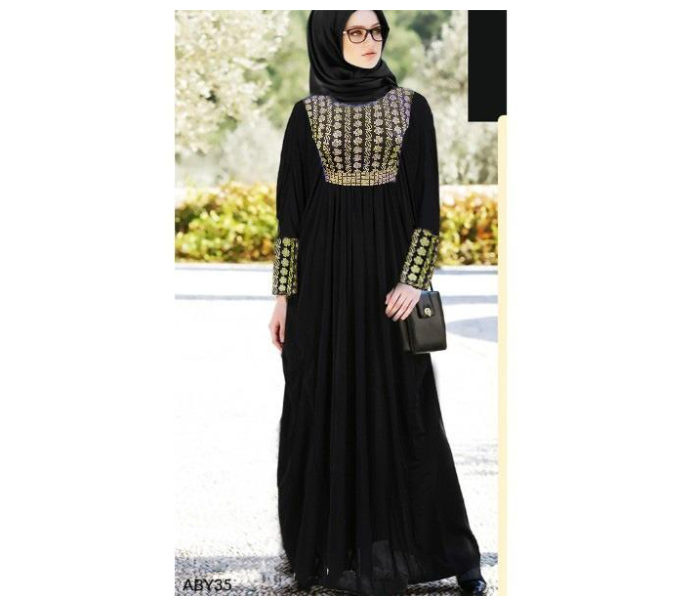 BY01 Casual and Fashionable 58 Sized Abaya for Women - Black - Zoom Image