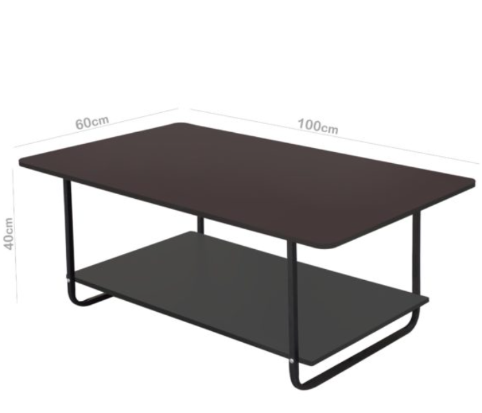 549-18 Coffee Table with Shelf - Black - Zoom Image