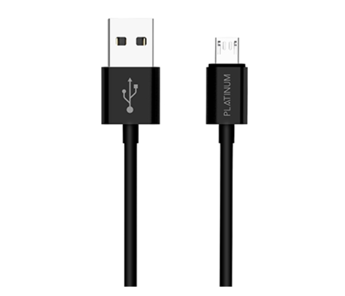 Platinum P-CBVTM1BK Vital Series 1.2M Micro USB Cable - Black - Zoom Image 1