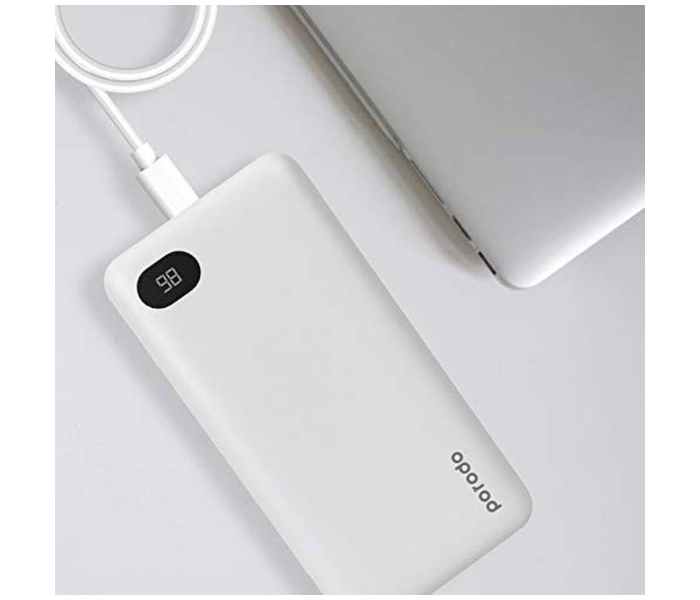 Porodo PD-PBFCH003-WH 20000mAh 4 Port Power Bank - White - Zoom Image 7