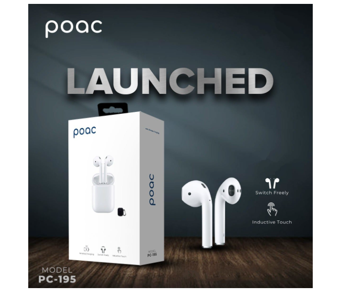 Poac PC-195 Wireless Airpod - White - Zoom Image 7