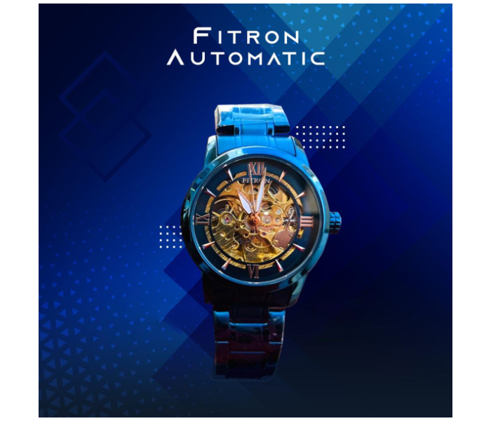 Fitron 117178 Automatic Classy Watch for Men 2Pcs - Blue - Zoom Image