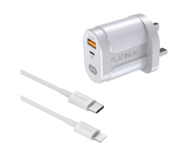 Platinum P-COMVPDLWH Vital Series PD Wall Charger and PD Cable C-L - White - Zoom Image 1