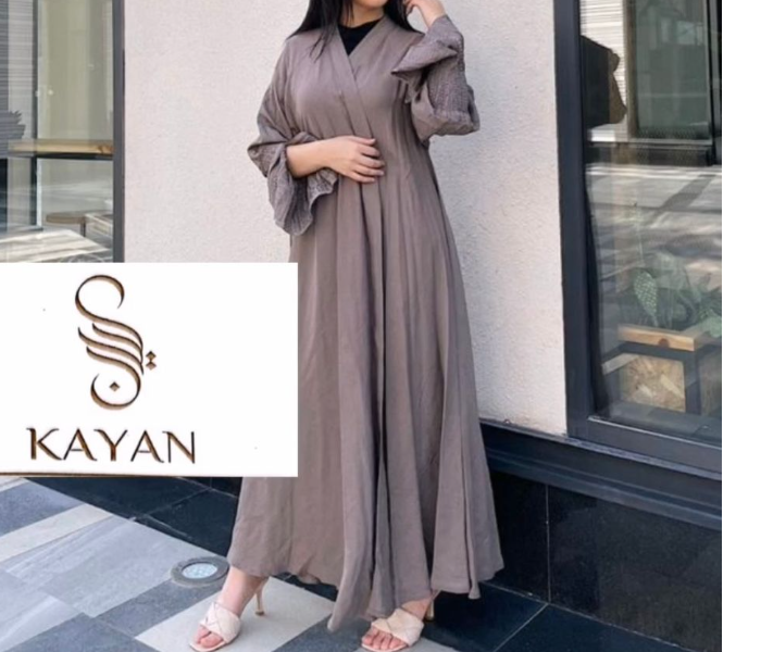 7394 Kayan High Quality Arab Fashion 58 Sized Abaya for Women - Beige  - Zoom Image 3