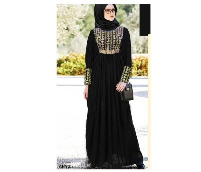 BY01 Casual and Fashionable 56 Sized Abaya for Women - Black - Zoom Image