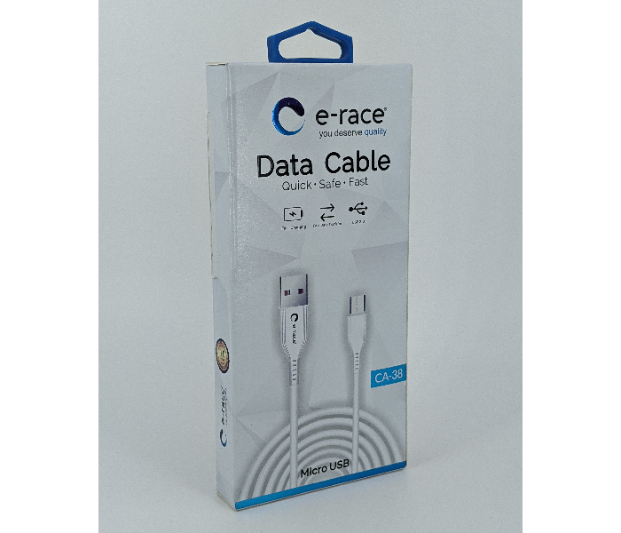 E-Race CA-38 Micro Data Cable - White - Zoom Image 3