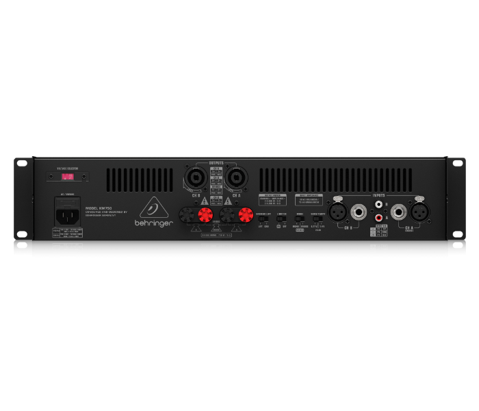 Behringer KM750 Professional 750 Watt Stereo Power Amplifier with ATR  - Black - Zoom Image 5