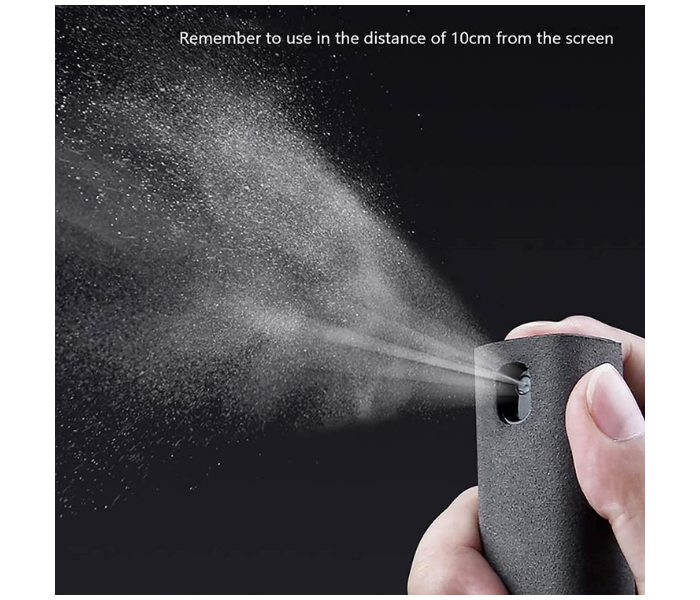 2 in 1 Spray and Microfiber Cloth Touchscreen Mist Cleaner Spray All Phones, Laptop and Tablet Screens - Grey - Zoom Image 5