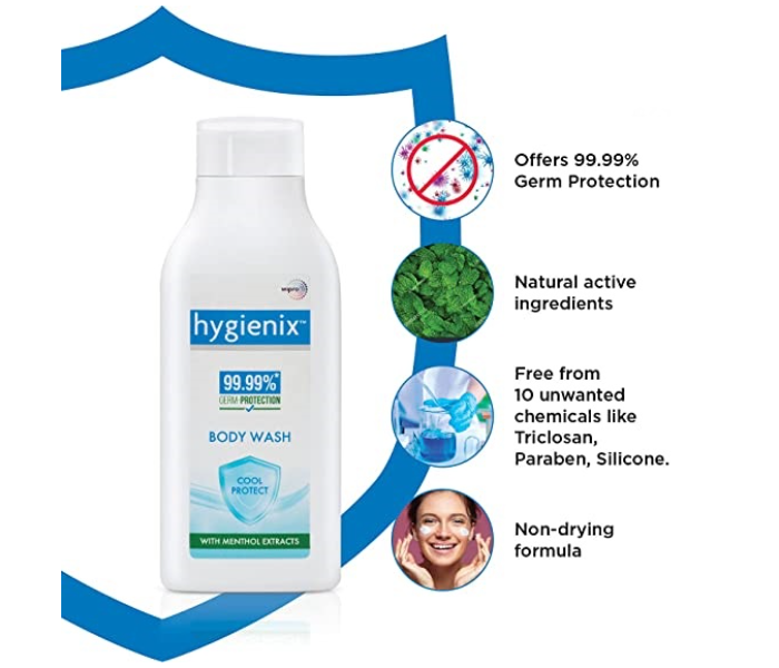 HYGIENIX 500ml Cool Protect Body Wash With MEGA Menthol Extracts Safe For Adults And Kids  - Zoom Image 2