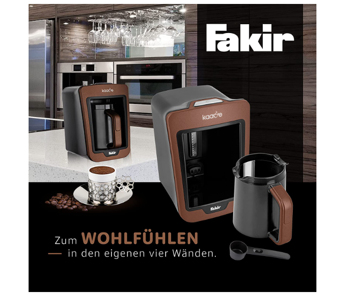 Fakir KAAVE BROWN 735 Watts Automatic Turkish Coffee Machine - Black and Brown - Zoom Image 2