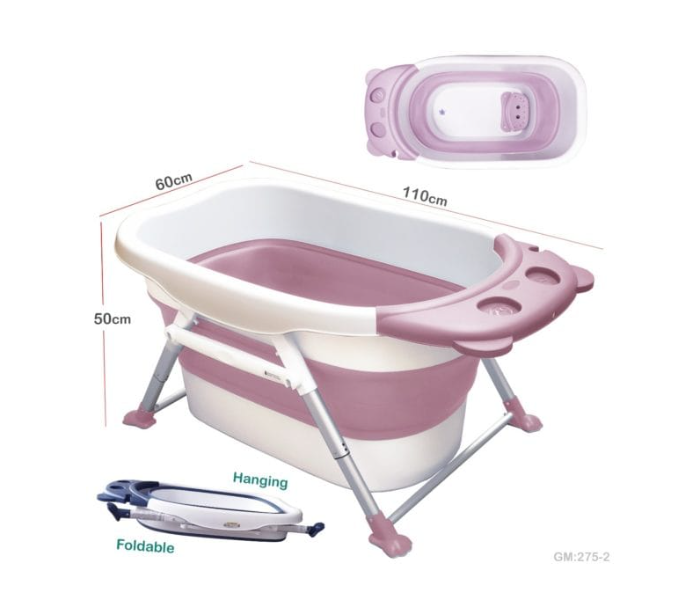 275-2 Baby Folding Bathtub - Pink - Zoom Image