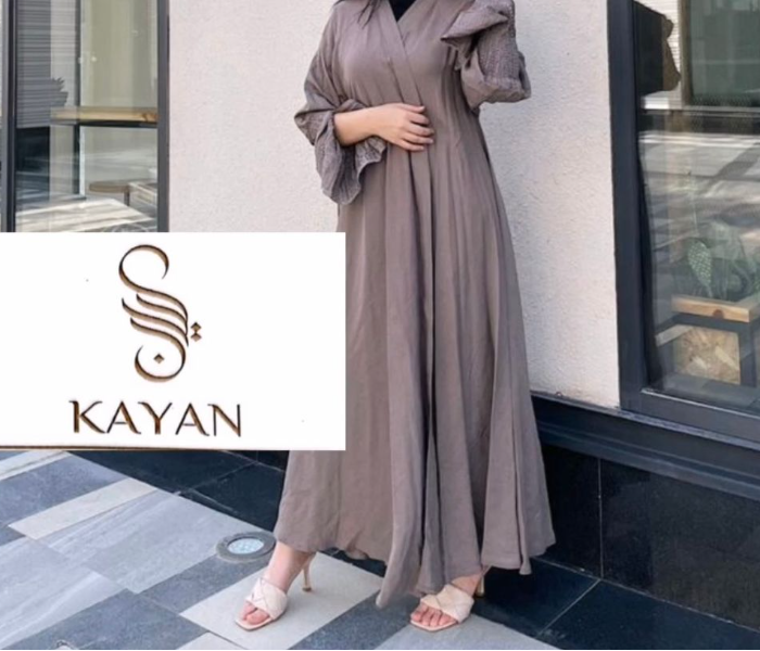 7394 Kayan High Quality Arab Fashion 52 Sized Abaya for Women - Beige  - Zoom Image 3