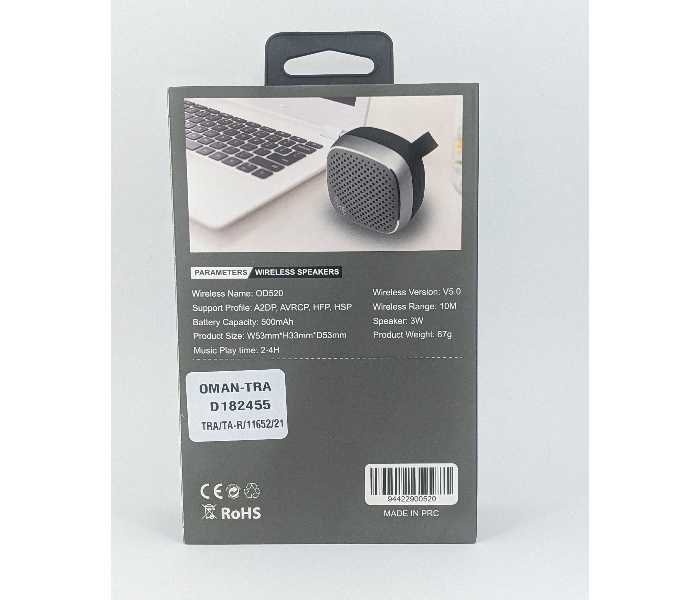 Odio OD520 500mAh Wireless Speaker - Black - Zoom Image 4