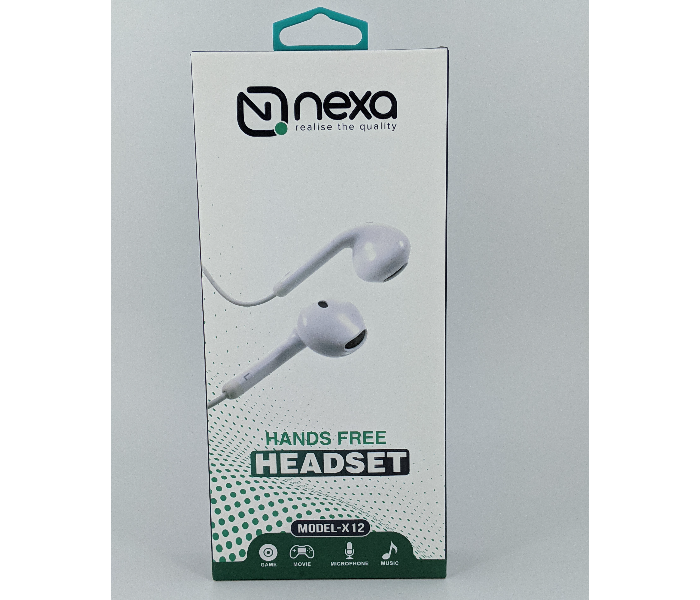 Nexa X-12 Hands Free Earphone - White - Zoom Image 1