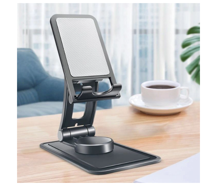 Generic 360-Degree Full Rotating Desktop Multi-Angle Adjustment Folding Stand for Mobile and Tablets - Zoom Image 1