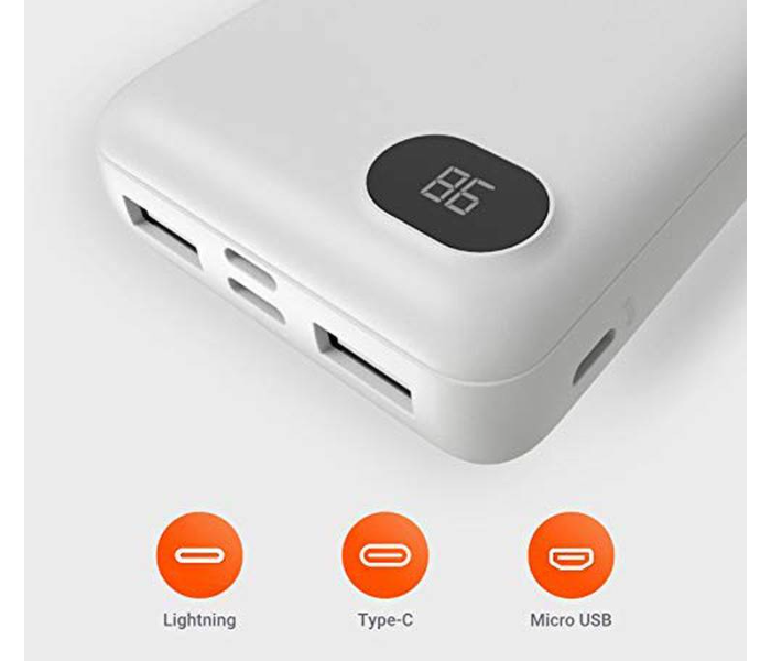 Porodo PD-PBFCH003-WH 20000mAh 4 Port Power Bank - White - Zoom Image 4