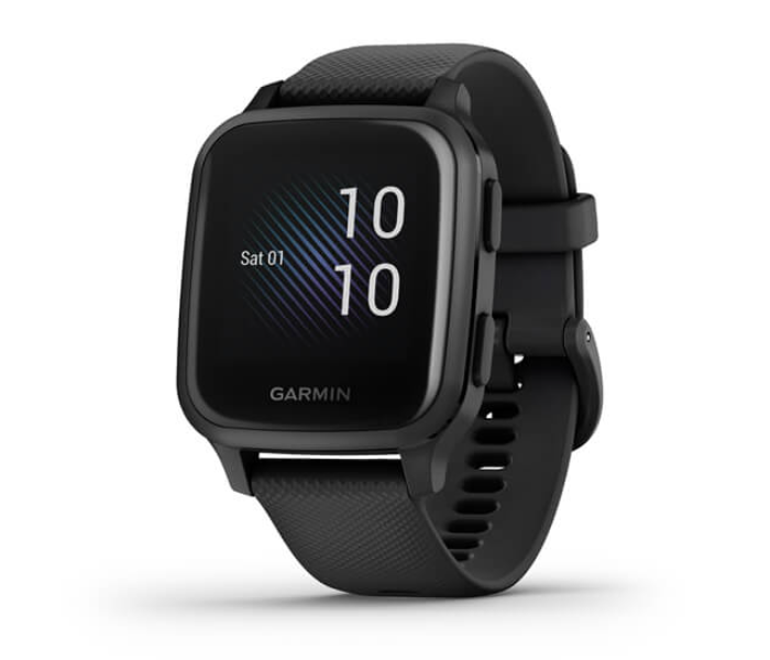 Garmin 010-02426-10 Venu Sq Music Edition with Slate Aluminium Bezel and Black Silicone Band - Zoom Image 1