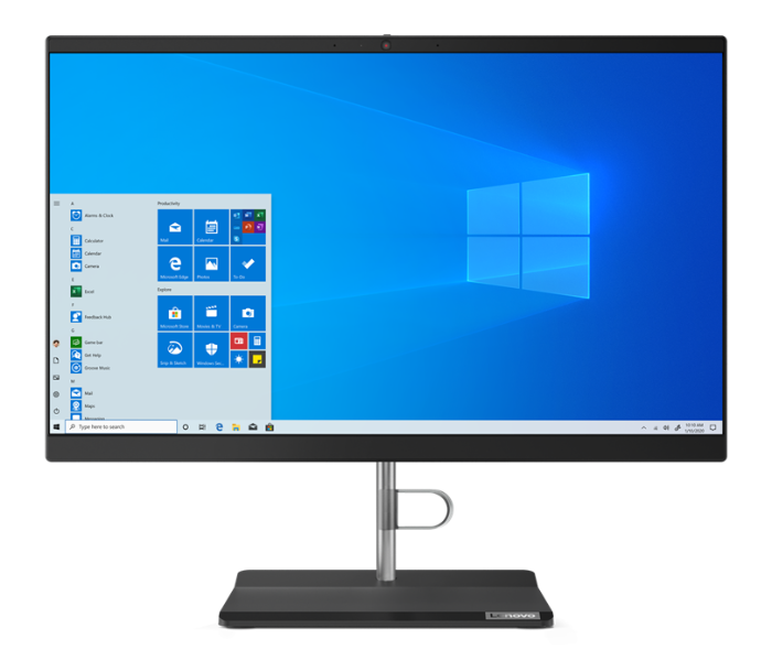 Lenovo 11LC0039UM AIO V30A 21.5 Inch FHD Intel Core i3 1005G1 Processor 4GB DDR4 RAM 1TB HDD Integrated Intel UHD Graphics DOS - Black - Zoom Image 1