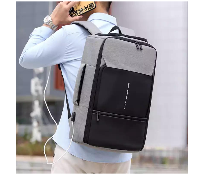 Quvlen Multiuse Bagpacks fro Men - Black and Grey - Zoom Image 1