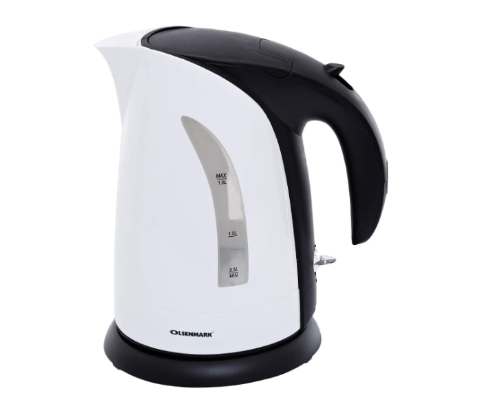 Olsenmark OMK2247 1.8 Litre Cordless Stainless Steel Electric Kettle - Black and White - Zoom Image 1