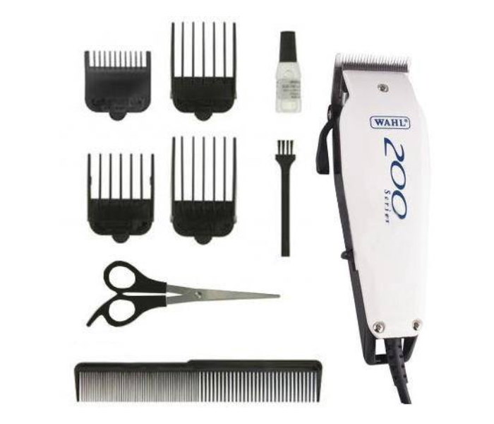 WAHL 9247-1116 200 Series USA Corded Hair Clipper with 2 Pin - White - Zoom Image 2