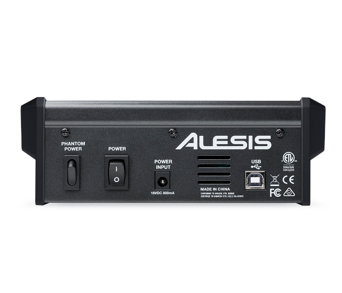 Alesis MultiMix 4 USB FX 4 Channel Compact Studio Mixer with Built In Effects and USB Audio Interface for Home Studio Recording - Black - Zoom Image 4