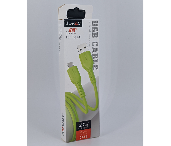 Jorac CA-56 Type C USB Cable - Green - Zoom Image 1