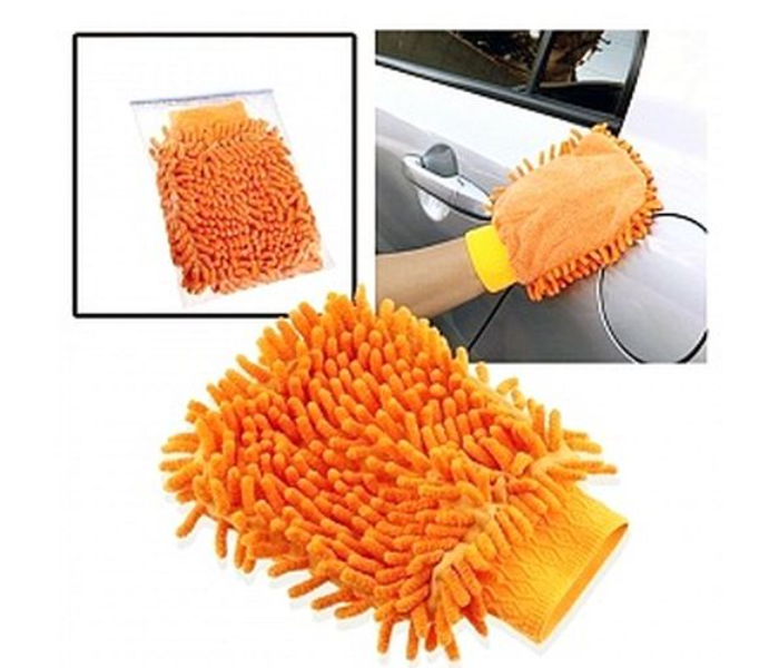 Super Mitt Microfiber Wash Gloves - Orange - Zoom Image