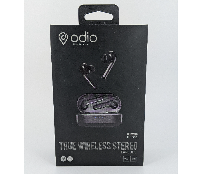 Odio OD506 True Wireless Stereo Earbuds - Black - Zoom Image 1