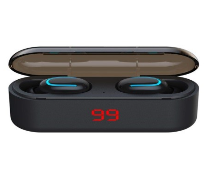 VTS117 Wireless Bluetooth Earphones with Charging Dock - Black - Zoom Image