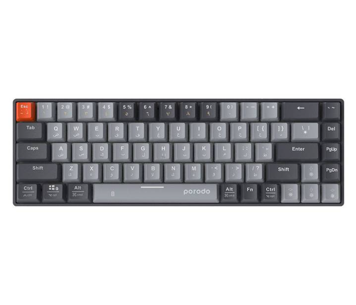 Porodo PD-MCOKB-GY 1300mAh Wireless Keyboard - Grey - Zoom Image 1