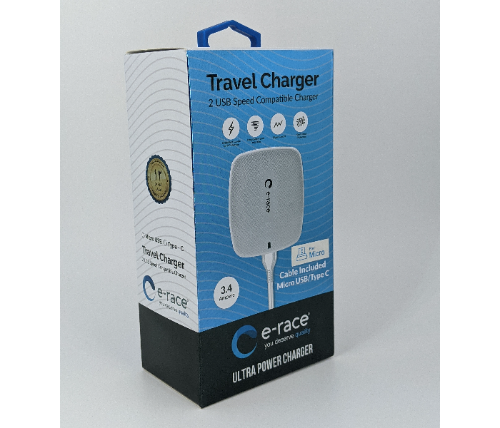 E-Race Ultra Power Charger for iphone - White - Zoom Image 3