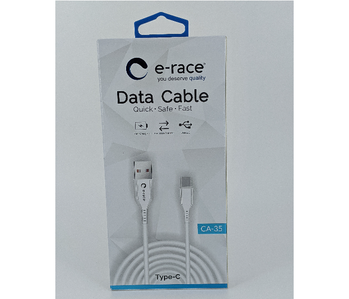 E-Race CA-35 Type C Data Cable - White - Zoom Image 1