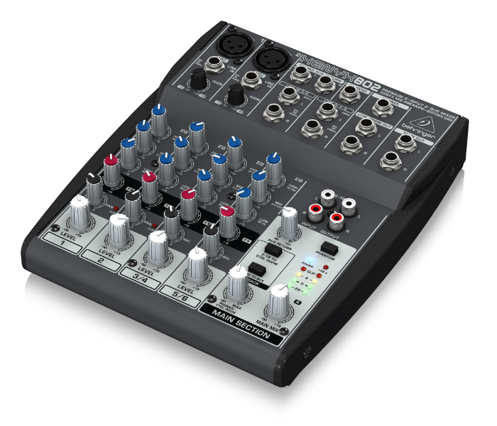 Behringer Xenyx 802 Premium 8-Input 2-Bus Mixer - Black - Zoom Image 3