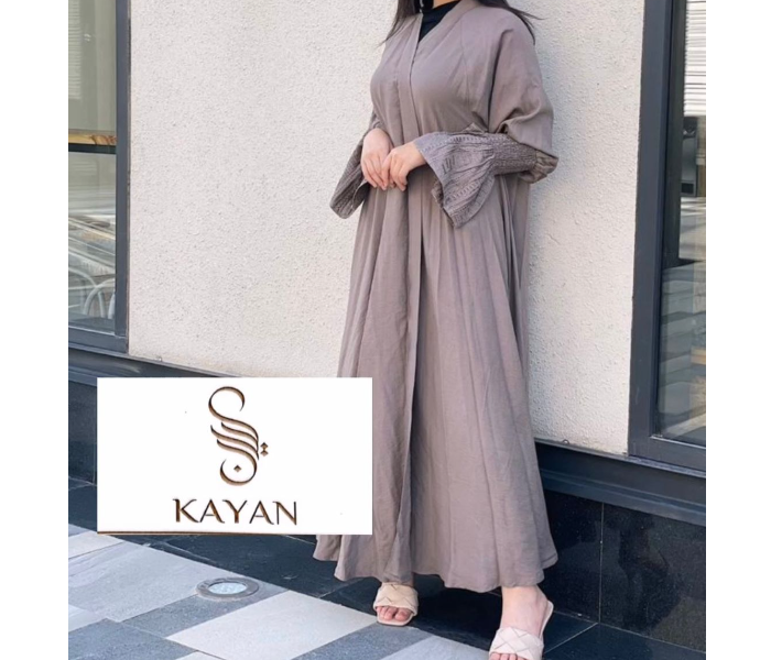 7394 Kayan High Quality Arab Fashion 54 Sized Abaya for Women - Beige  - Zoom Image 1