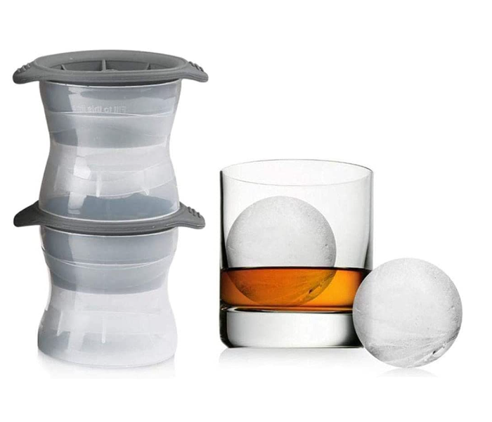 2.5 Inch Round Ice Cube Molder with Lid Silicone Sphere - Zoom Image 1