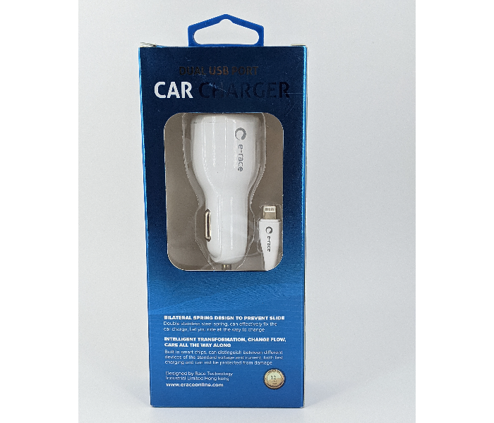 E-Race E-17 iPhone Car Charger - White - Zoom Image 3