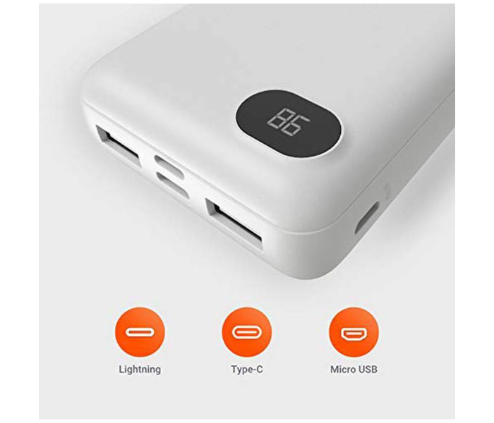 Porodo PD-PBFCH002-WH 10000mAh 4 Port Power Bank - White - Zoom Image 4