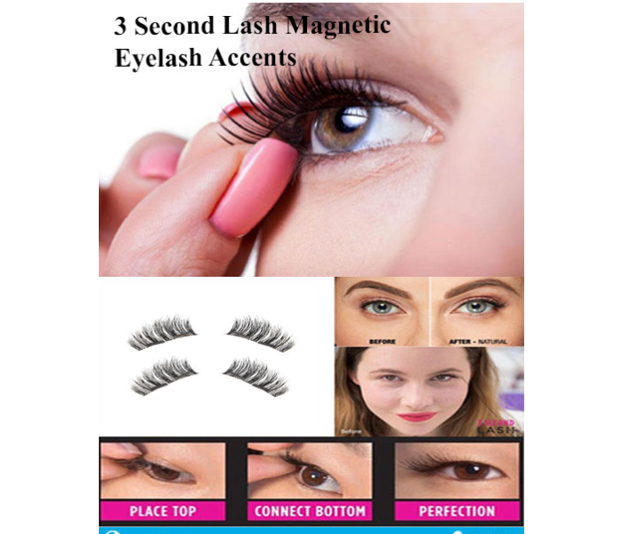 3 Second Beautiful Magnetic Eyelash Accents - Black - Zoom Image 4